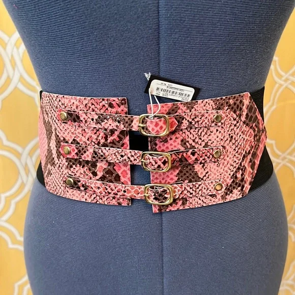 bebe | Accessories | Nwt Bebe Stretch Pink Gold Snake Skin  display picture 2